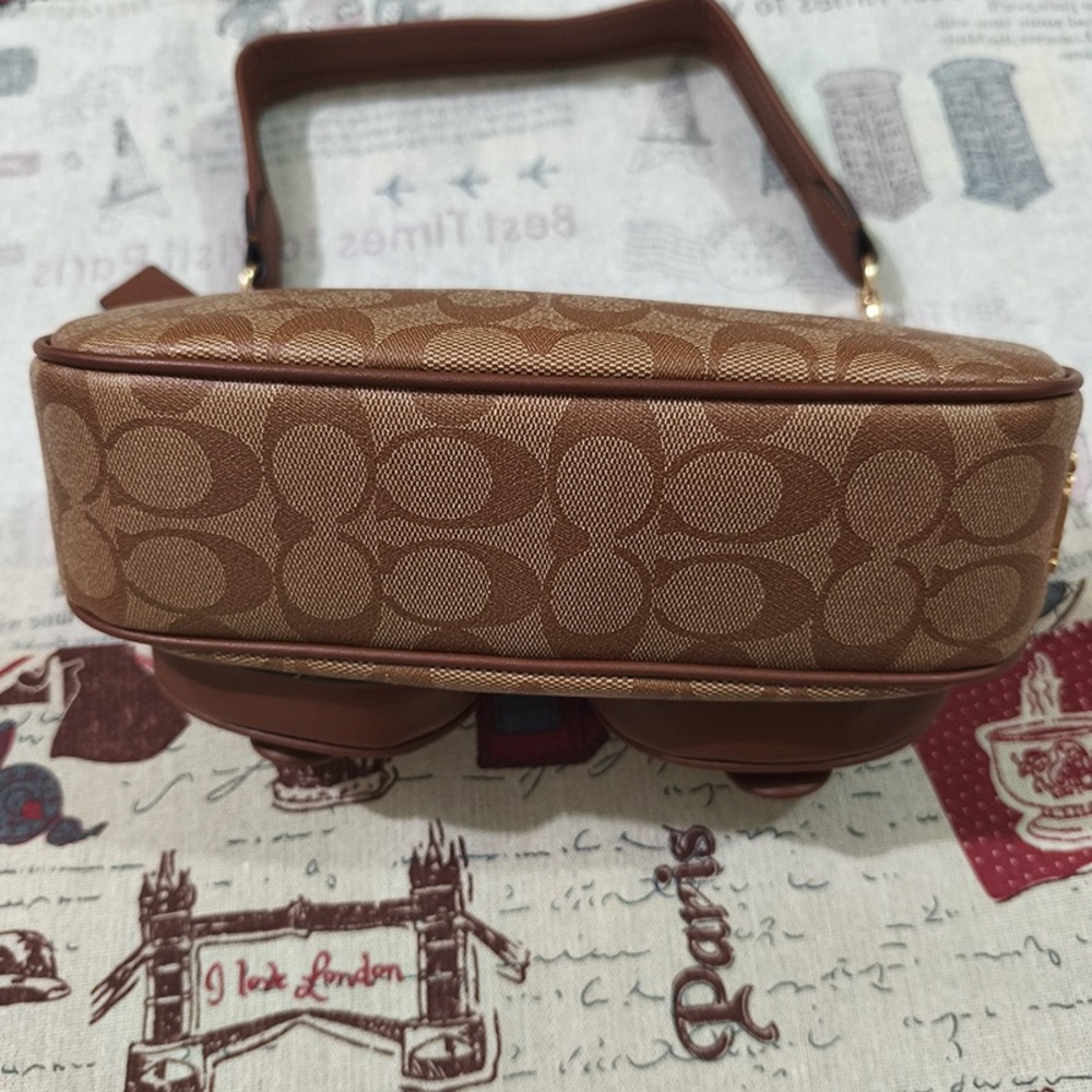 Coach Double-Pocket Monogram Patchwork Saddle Bag - image 5